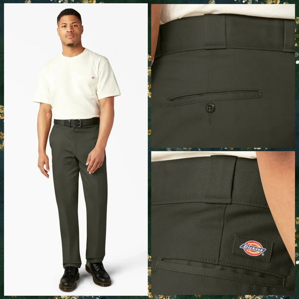 Dickies 874 Olive Green Original Fit Work Pants - Size 42x32